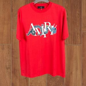 AMIRI red short-sleeved T-shirt